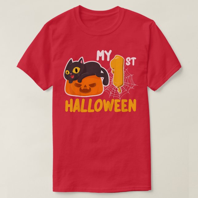 Camiseta Niños Mi primera película de halloween perezosa de (Diseño del anverso)