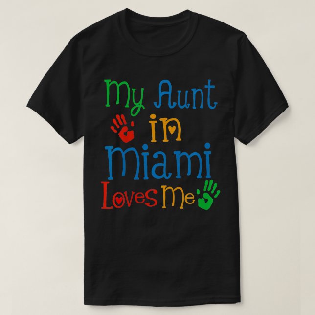 Camiseta Niños mi tía en Miami me ama a sobrina (Diseño del anverso)