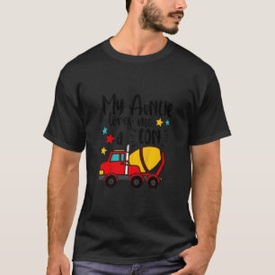 Camiseta Niños Mi tía Me Ama Un Bebé Mezclador De Concreto 