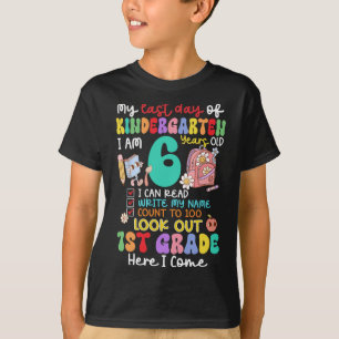 Camiseta Niños Mi Último Día De Jardín De Niños 6 Años 1er 