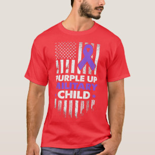Camiseta Niños Militares Niños Militares Purple Up Militar