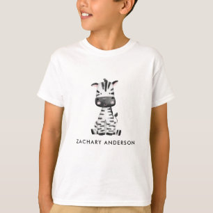 Camiseta Niños minimalistas de Cebra Infantil Cuta Personal
