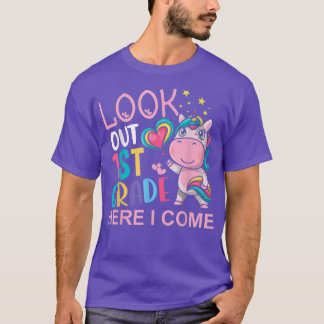 Camiseta Niños Miran El Primer Grado Aquí Vengo Un Regalo D