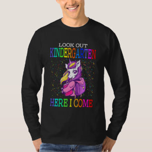 Camiseta Niños Miren El Jardín Infantil Aquí Vengo Unicorn