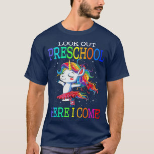 Camiseta Niños Miren el preescolar aquí vengo Cute Unicorn