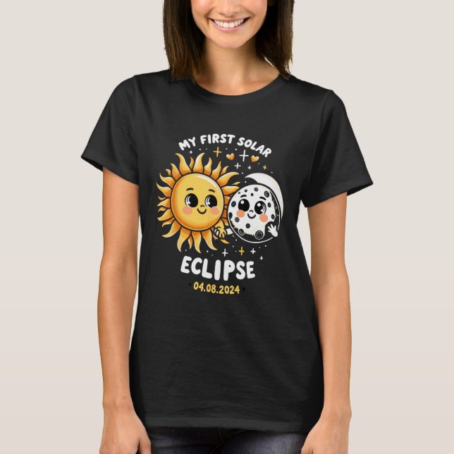 Camiseta Niños Mis primeros Chicas del eclipse solar 202 (Anverso)