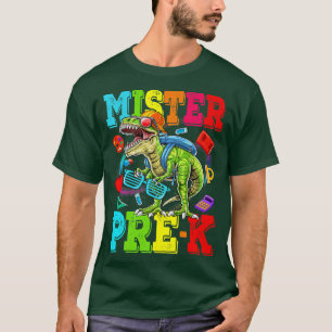 Camiseta Niños Mister Pre-K Amigo Monstruo Camión Dinosauri