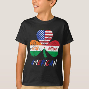 Camiseta Niños mitad irlandeses mitad italiana Bandera amer