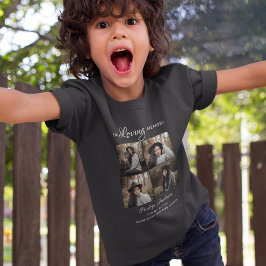Camiseta Niños Moderno 4 Collage de fotos Funeral T-Shirt