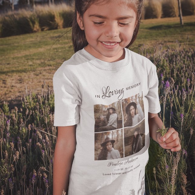 Camiseta Niños Moderno 4 Collage de fotos Funeral T-Shirt (Subido por el creador)