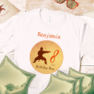Camiseta Niños modernos 8 cumpleaños Karate de artes marcia