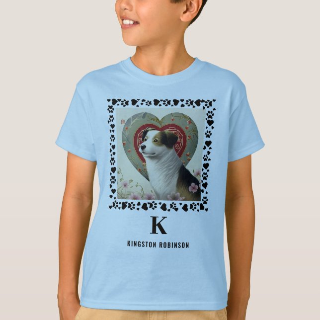 Camiseta Niños Monograma fotográfico y nombres Niños Person (Anverso)