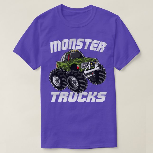 Camiseta Niños Monster Truck SUV Gran Tamaño Coche Motocros (Diseño del anverso)