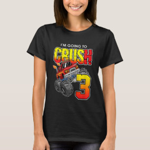 Camiseta Niños Monstruo Camión Cumpleaños 3 Años 3er Nacimi