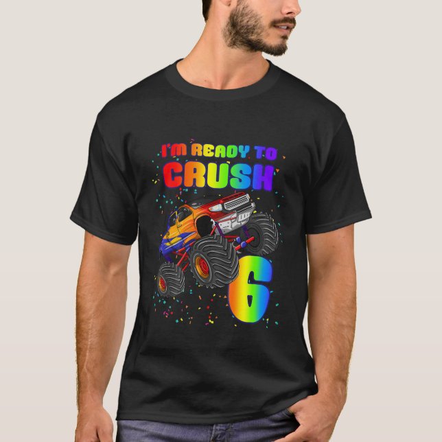 Camiseta Niños Monstruo Camión para niños Estoy listo para  (Anverso)