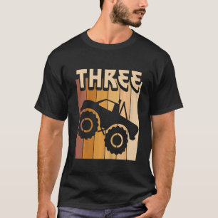 Camiseta Niños Monstruo de 3 años Camión Chica de cumpleaño