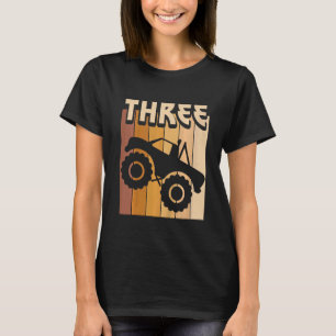 Camiseta Niños Monstruo de 3 años Camión Chica de cumpleaño