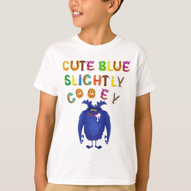 Camiseta Niños Monstruos Azules (Anverso)