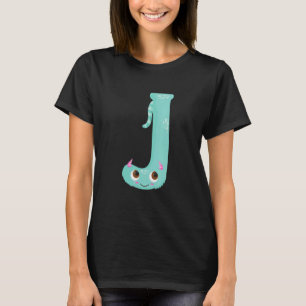 Camiseta Niños Monstruosos Educación Alfabética La Letra J