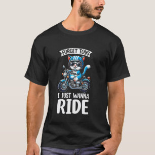 Camiseta Niños Motocicleta De Moto Gatito Niños 1