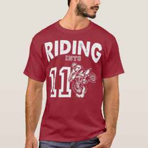 Camiseta Niños Motocross 11 Años De Edad 11º Cumpleaños Dir
