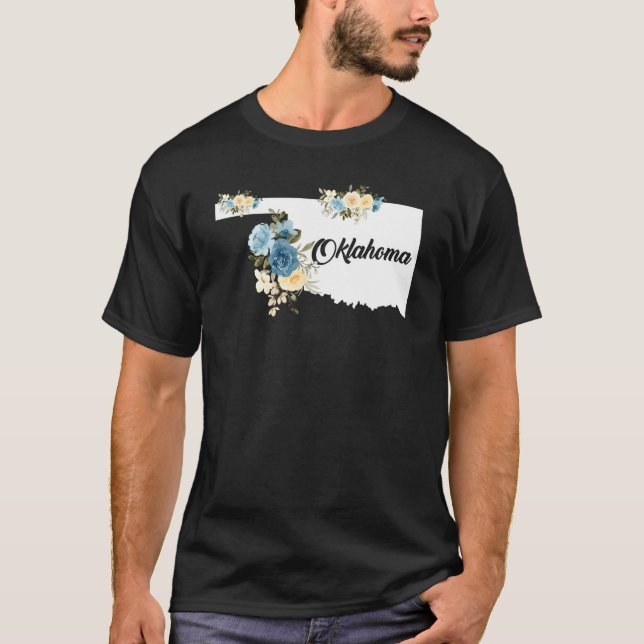 Camiseta Niños mujeres Oklahoma Mapa del Estado de origen O (Anverso)