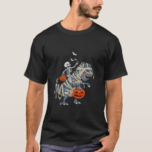 Camiseta Niños Mummy Dinosaur T Rex Skeleton Candy Bats Hal