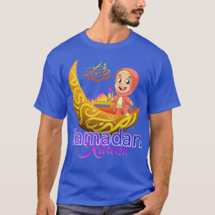 Camiseta Niños musulmanes hijabíes Chicas ayunando Ramadan