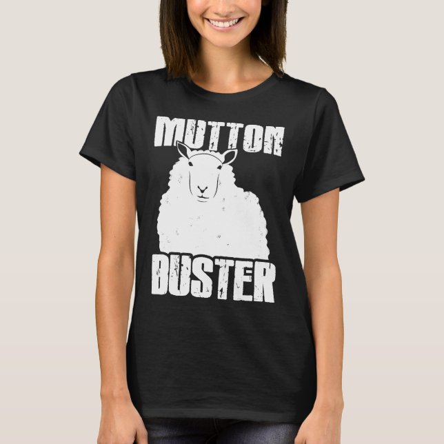 Camiseta Niños Mutton Buster Oveja Busting Rider Rode (Anverso)