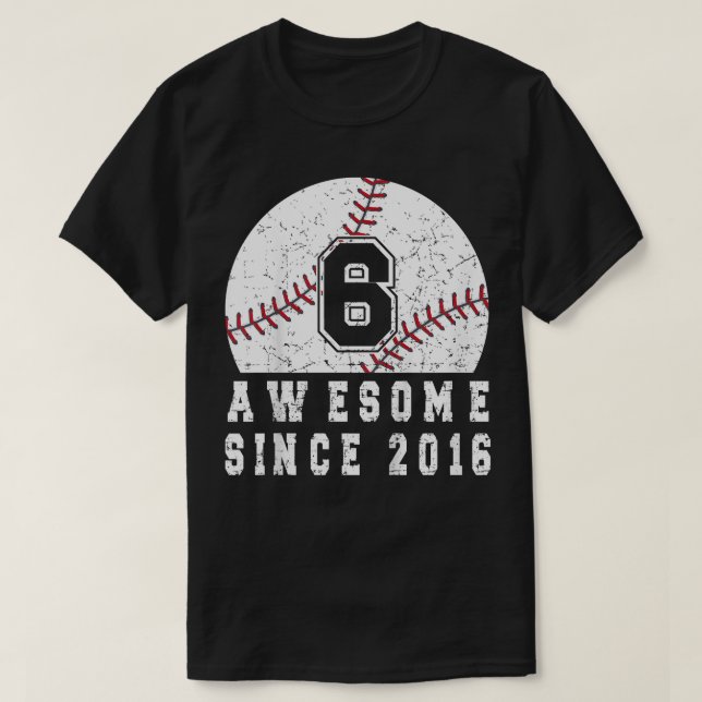 Camiseta Niños Nacido En Baseba En 2016 (Diseño del anverso)