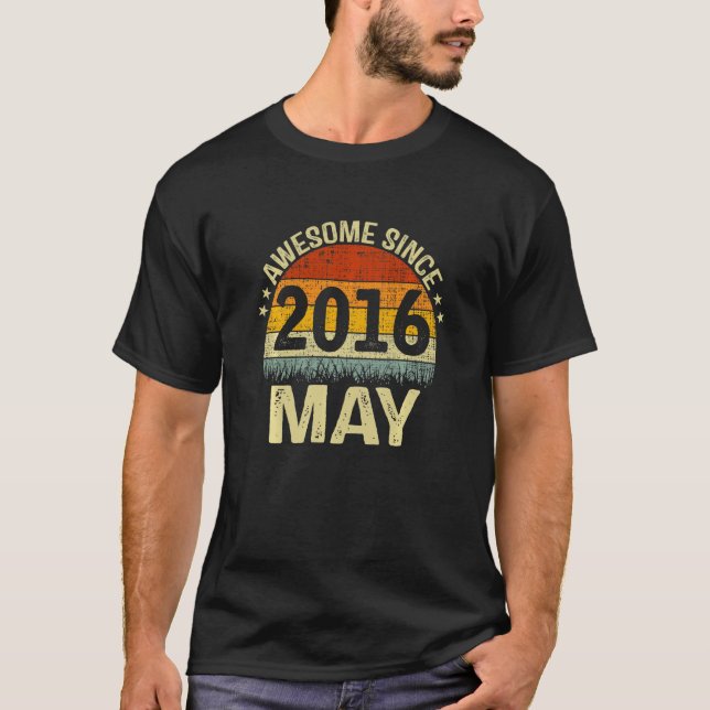 Camiseta Niños Nacidos En Mayo De 2016 Sorprendentes Desde  (Anverso)