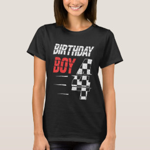 Camiseta Niños Nacimiento Niño 4 Bandera de Cuatro Carreras