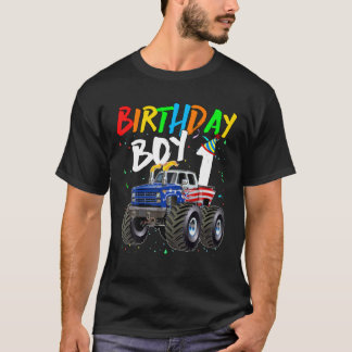 Camiseta Niños Nacimiento Niño Monstruo Bandera de Camión 1