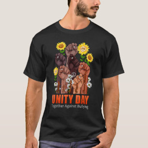 Camiseta Niños naranjas Anti Acoso Amor Rótulo Unidad