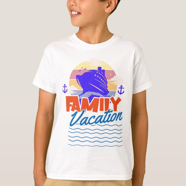 Camiseta Niños Naranjas de crucero de la familia Sunset (Anverso)