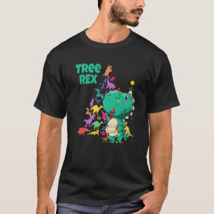 Camiseta Niños Navidad Dinosaurio Árbol Rex Paleontólogo Xm