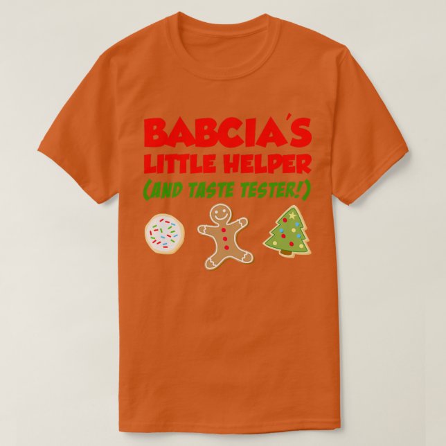 Camiseta Niños Navidades ayudantes de Babcia cocinan a Baki (Diseño del anverso)