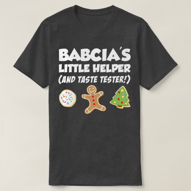 Camiseta Niños Navidades ayudantes de Babcia cocinan a Baki (Diseño del anverso)