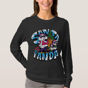 Camiseta Niños Navidades Chicas de Xmas Tree Santa Panda