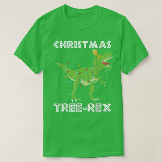 Camiseta Niños Navidades Dinosaurios Árbol Rex Pajamas Boys (Diseño del anverso)