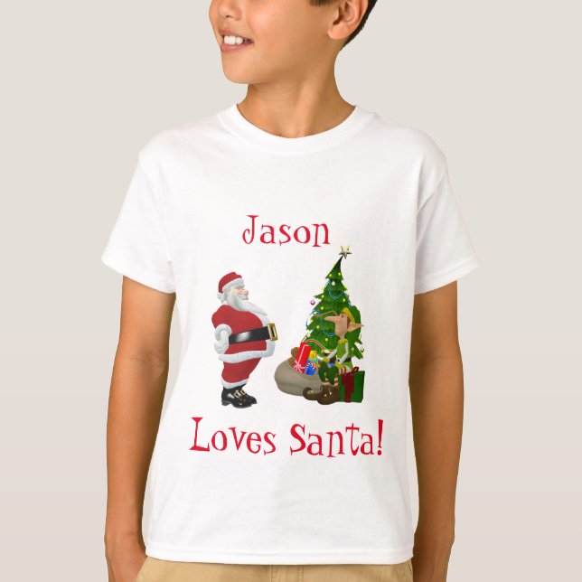 Camiseta Niños Navidades divertidos añaden un nombre (Anverso)