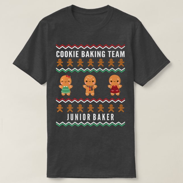 Camiseta Niños Navidades Equipo de Cocina de Hornear Junior (Diseño del anverso)
