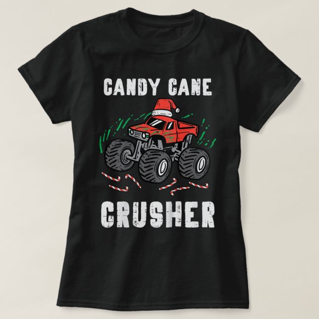Camiseta Niños Navidades Monster Candy Cane Crusher Xm (Diseño del anverso)