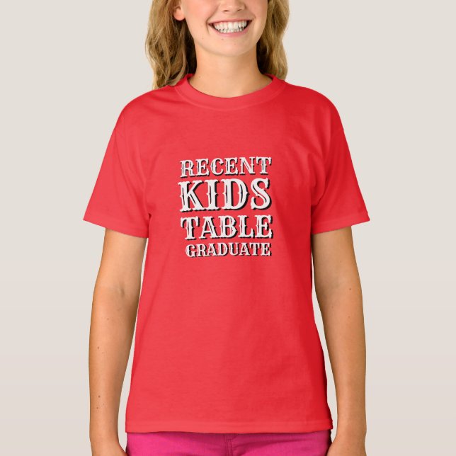 Camiseta Niños Navidades regalan GRADUADO DE MESA RECIENTE  (Anverso)