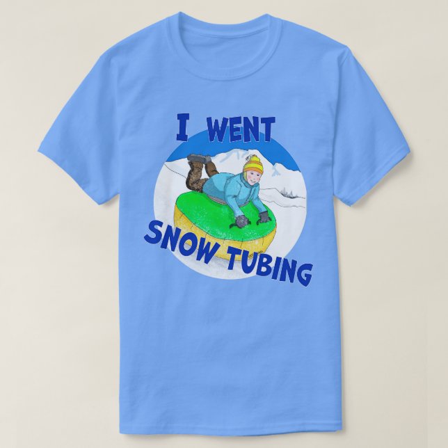 Camiseta Niños Nieve Tubando Me Vieron Tubando De Nieve (Diseño del anverso)