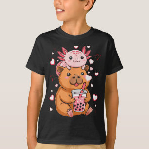 Camiseta Niños Niñas Té de Burbujas Capirotada Axolote Ador