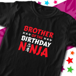 Camiseta Niños Ninja Fiesta Karate Hermano de Nacimiento Ni