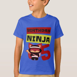 Camiseta Niños Ninja Quinto cumpleaños, tengo cinco años
