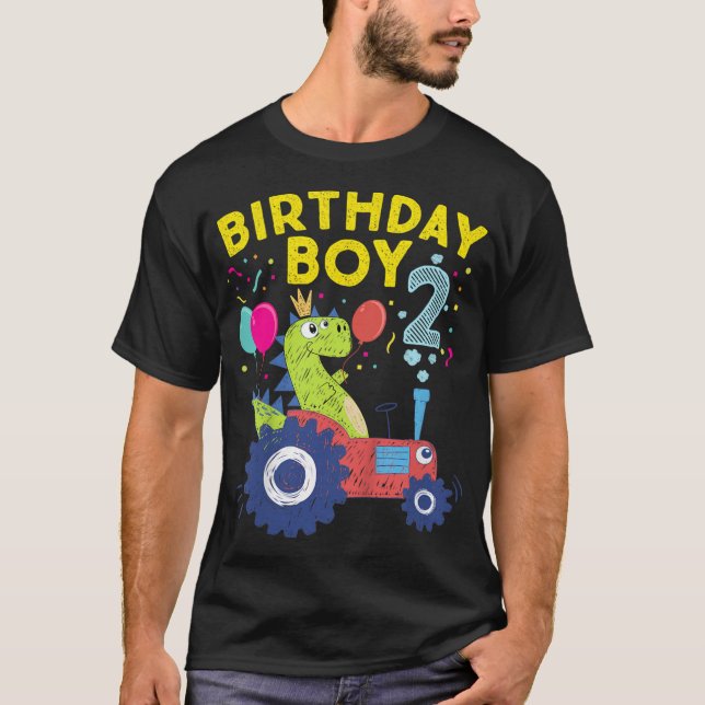 Camiseta Niños niño de 2º cumpleaños T-Rex Regalos de 2 año (Anverso)