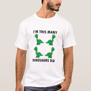 Camiseta Niños Niño De 4 Años Dinosaurios Más De 4 Años Cum
